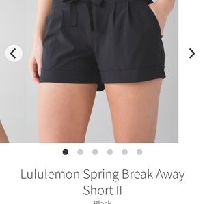 Lululemon Spring break away shorts